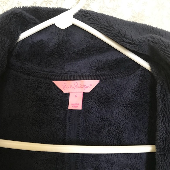 Lilly pulitzer Grace fleece navy jacket - Picture 4 of 6
